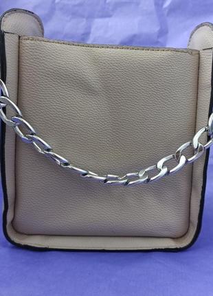 Серая сумочка кросс боди cross body