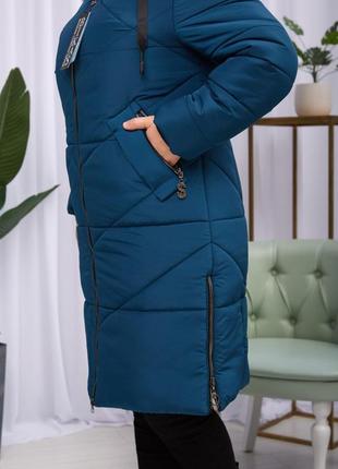 Зимова якісна жіноча тепла куртка великих розмірів. безкоштовна доставка.2 фото