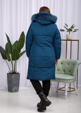 Зимова якісна жіноча тепла куртка великих розмірів. безкоштовна доставка.5 фото