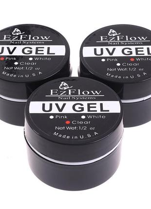 Набор уф.гелей ezflow uv gel для наращивания и укрепления ногтей однофазный8 фото