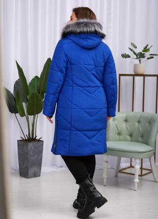 Зимнее женское длинное пальто на тинсулейте. бесплатная доставка.3 фото