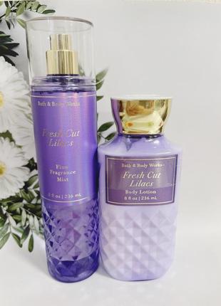 Набір міст + лосьон fresh cut lilacs від bath and body works1 фото