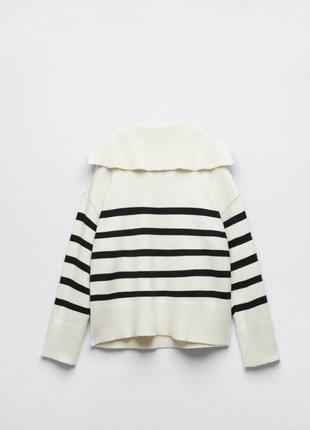 Zara свитер новая коллекция зара свитер в полоску3 фото
