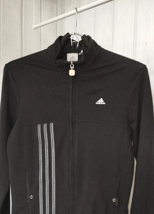 Adidas спорт кофта чорна олімпійка на блискавці оригінал 46 розмір3 фото