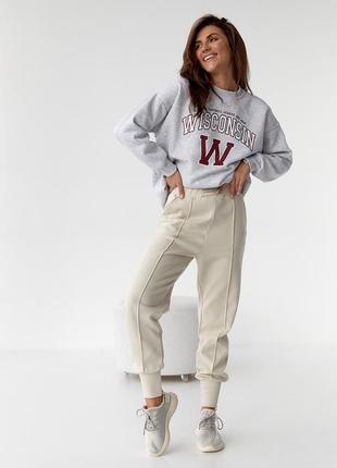 Жіночі штани двунитка з манжетами5 фото