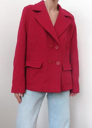 Шерстяне пальто двубортний піджак шерсть lacoste піджак червоний шерсть півпальто шерстяне жакет двубортний блейзер оригінал