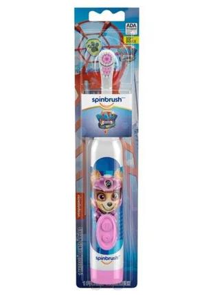 Arm&hammer  kid's spinbrush «щенячий патруль» скай- м'яка  1 зубна щітка на батарейках новий дизайн