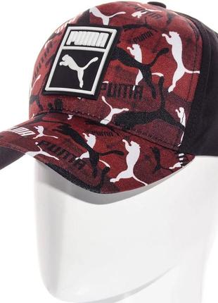 Бейсболка мужская тракер кепка брендовая сублимация puma sub21747 черный