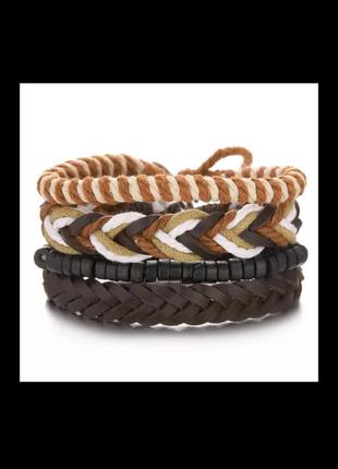 Набір браслетів унісекс  боохо етно