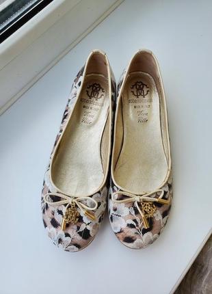 Туфлі балетки змінка для дввчинки нарядні леопардові нові