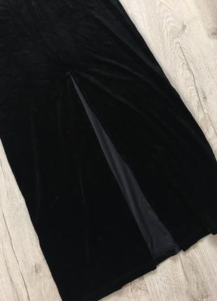 Плаття/сукня довга міді чорна4 фото