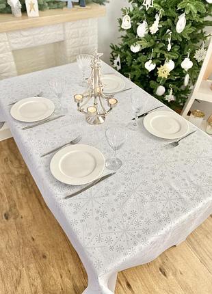 Скатерть двусторонняя водоотталкивающая 140 х 140 см., новогодняя