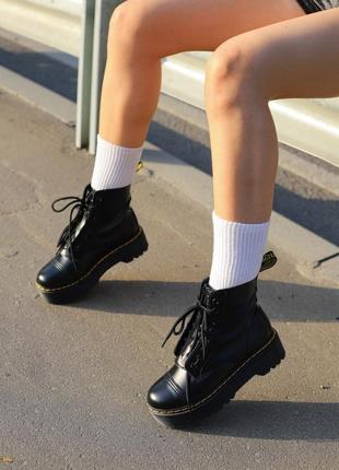 Dr.martens jadon black zip женские массивные ботинки берцы доктор мартинс на высокой подошве деми весна осень масивні черевики9 фото