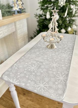Доріжка на стіл новорічна двостороння 40x100 см. наперон водовідштовхуючий2 фото