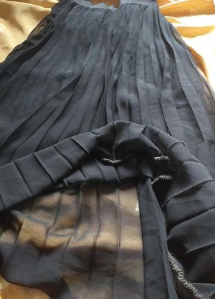 Эффектная юбка макси плисерированная м-хл3 фото