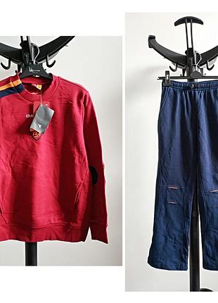 Тёплый детский спортивный костюм с начёсом  diadora оригинал