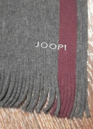 100% schurwolle ( вовна ) брендовий супер - теплий  довгий шарф в полоску від joop германія2 фото