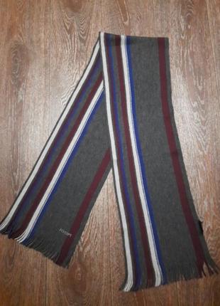 100% schurwolle ( вовна ) брендовий супер - теплий  довгий шарф в полоску від joop германія6 фото
