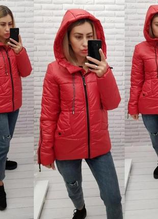 Жіноча куртка еврозима на блискавці з капішоном више колін женская ...