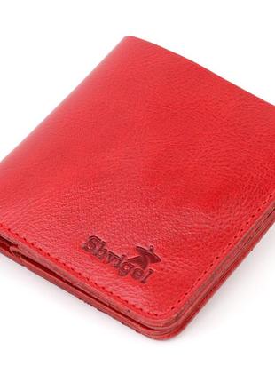 Женское небольшое кожаное портмоне shvigel 16607 красный