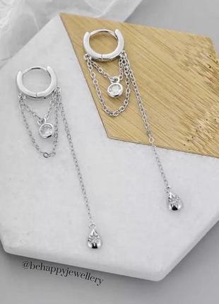 Сережки ланцюжки сережки довгі, сережки крапля