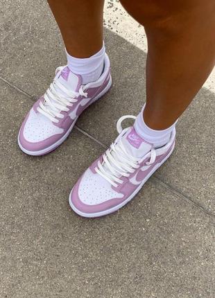 Жіночі кросівки nike sb dunk low purple white3 фото