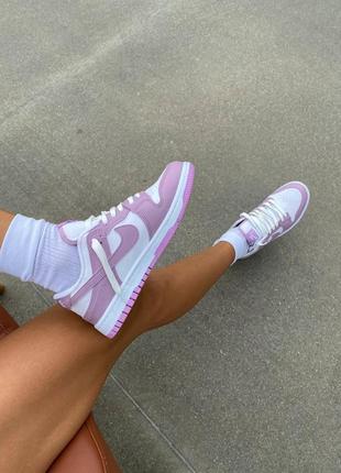 Жіночі кросівки nike sb dunk low purple white5 фото