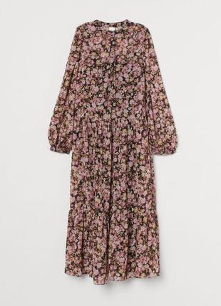 Макси платье в цветочный принт от h&amp;m4 фото