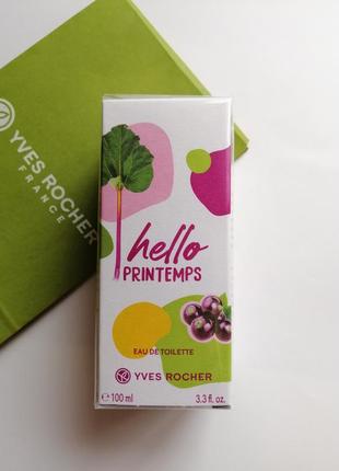 Ревень смородина hello printemps вода  ив роше yves rocher