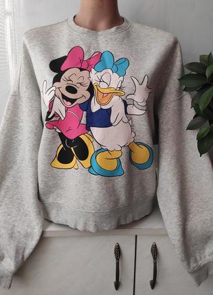 Світшот оверсайз з принтом disney h&m, розмір s