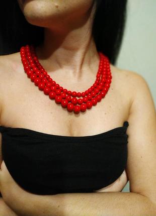 Червоне українське намисто коралі