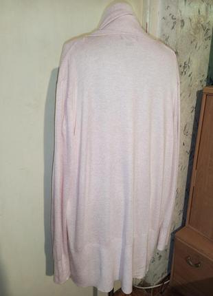 Женственный,трикотажной вязки,нежно-розовый-пудровый кардиган,большого размера,primark3 фото