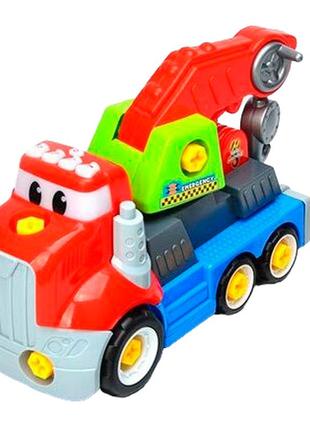 Детская машинка автокран на радиоуправлении play smart красная