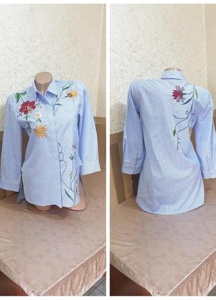 Рубашка с вышивкой. zara.