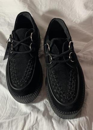 Кріперси tuk ( high creepers black suede tuk)2 фото