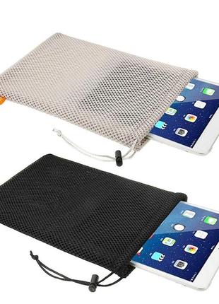 Сетка чехол, сумка, органайзер для хранения планшета 24*16cm (9"), кабелей и др yokki1624 черный3 фото
