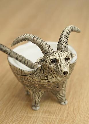 Сільничка коза з ложечкою авторська