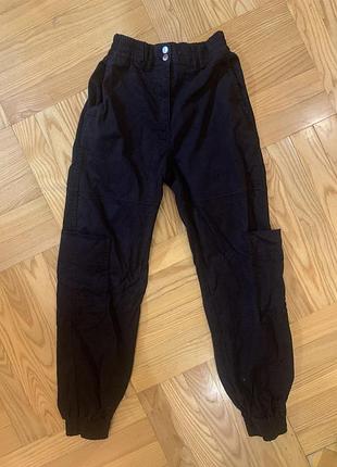 Карго джинсы висока талія bershka