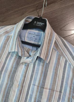 Рубашка marks & spencer. лён 100%. 6