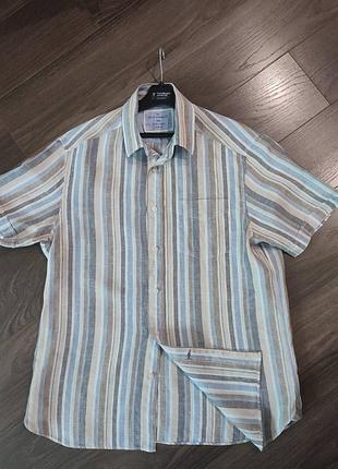 Рубашка marks & spencer. лён 100%. 2