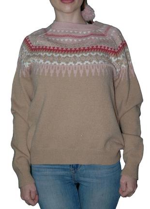 Жіночий теплий светр в стилі apres ski. модель oversize італія