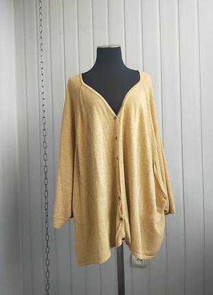 Кардиган льняной marla wynne, 3xl,   большой размер