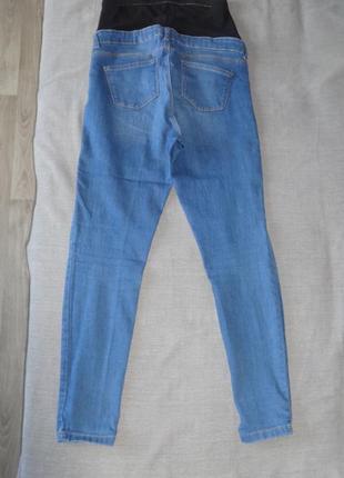 Зручні котонові голубі джинси скінні для вагітних 46 48 m l 29/304 фото