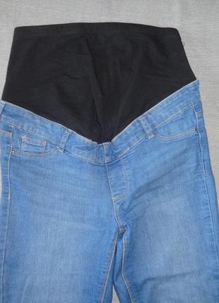 Зручні котонові голубі джинси скінні для вагітних 46 48 m l 29/302 фото