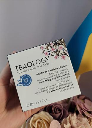 Зволожувальний крем для обличчя з екстрактом персикового чаю teaology