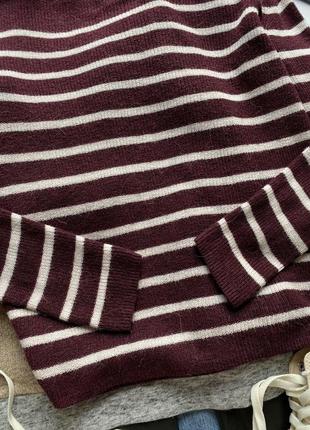 Баклажановий , полосатий светр h&m3 фото