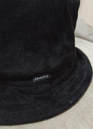 Шапка dorofey замша чорна капелюх капелюшок осінь зима панама панамка дорофей dorofey2 фото