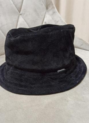 Шапка dorofey замша чорна капелюх капелюшок осінь зима панама панамка дорофей dorofey6 фото