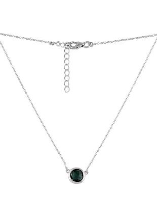 Срібне кольє з топазом лондон блю 1.806 ct (500мм розмір) 2126430