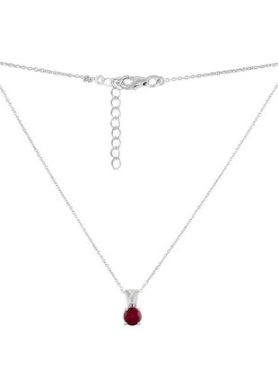 Серебряное колье с натуральным рубином 1.15ct (450-500мм размер) 2126515